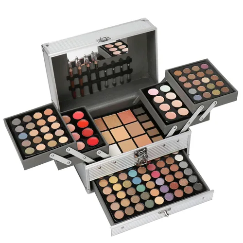 Pure Vie - 132 colores todo en uno - Set de regalo de maquillaje que incluye una paleta de 94 sombras de ojos altamente pigmentadas brillantes y