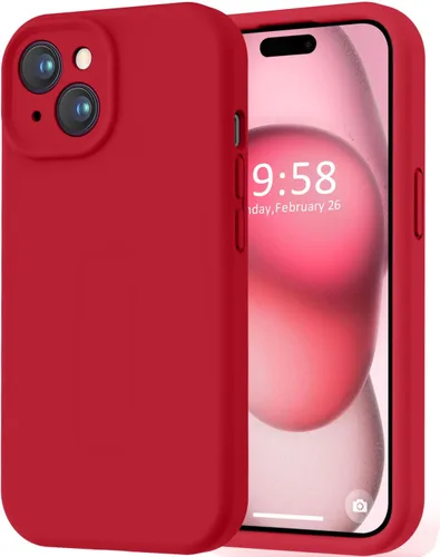 Miniatura 370 de LOVE 3000 Compatible con Funda para iPhone 15, [Cámara de Cobertura Completa de Silicona Suave] [Protección contra Caídas de 8 pies], Forro de Negro