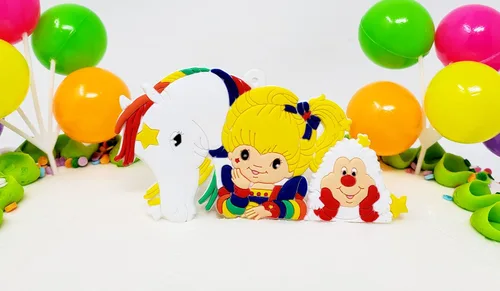 Miniatura 3 de Rainbow Brite and Friends - Juego de decoración para pastel de cumpleaños (diseño único)