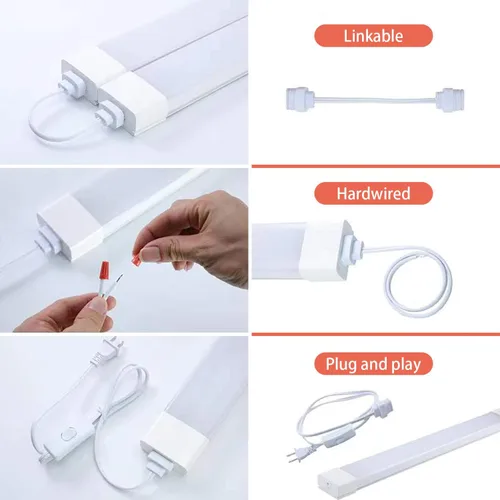 Miniatura 6 de Luz LED para Armario de 1.4 pies y 17 pulgadas, con enchufe, Luz de Techo para Tienda enlazable de 16 W, 1700 LM, 5000 K, IP65 con Interruptor