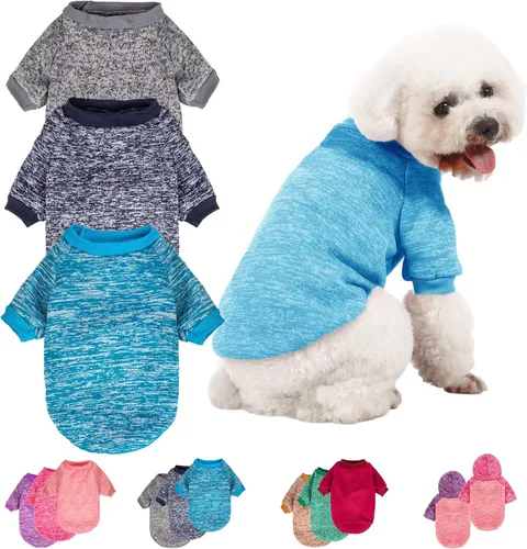 Miniatura 12 de Suéter para Perro, Suéteres para Perros Pequeños, Paquete de 2, 3 Ropa Cálida y Suave para Mascotas para Cachorro, Gato Mediano Grande, Perros Niña