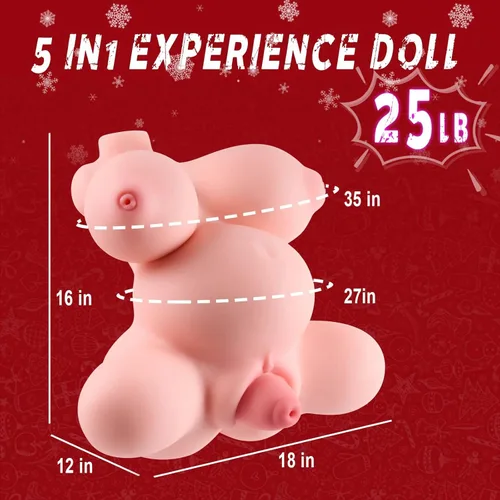 Miniatura 6 de Muñecas sexuales de prolapso de útero de 25 libras para hombres, masturbador masculino con 4 agujeros, torso femenino, juguetes realistas