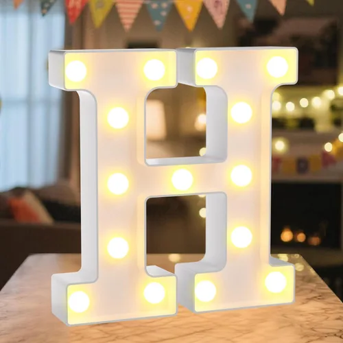 Miniatura 54 de Letrero de números con luz LED de marquesina, letrero de números de cumpleaños iluminado para decoración de fiesta de cumpleaños, pared de bar