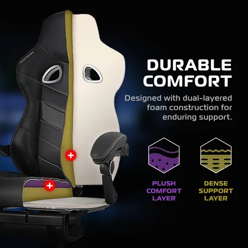 Miniatura 6 de RESPAWN 110 Pro Silla Ergonómica para Juegos con Reposapiés para Adultos - Cómoda Silla Reclinable de Oficina para Juegos con Soporte Lumbar