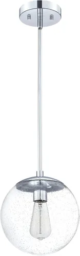 Miniatura 11 de Design House Gracelyn 588509-PC - Colgante regulable con 1 luz, globo de cristal transparente y semillero, cromo pulido