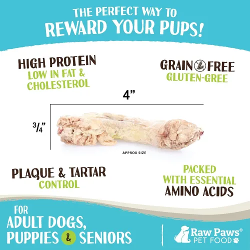 Miniatura 4 de Raw Paws Cuellos de pollo liofilizados para perros y gatos (4 onzas) – Fabricado en Estados Unidos – Golosinas crudas liofilizadas para perros