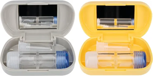 Miniatura 3 de Sports Vision World Kit de viaje gris RGP lentes de contacto duras espejo RGP caso y removedor de succión