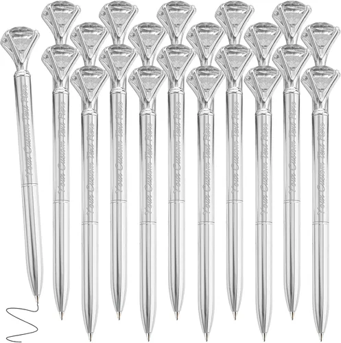 Miniatura 70 de 1 bolígrafo de diamante con cristal, bolígrafos personalizados a granel con grabado sin nombre, bolígrafos de diamante personalizados, lápiz óptico