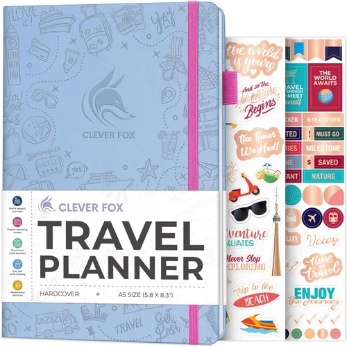 Miniatura 25 de Clever Fox Bolsillo para diario de viaje, organizador de itinerarios de vacaciones y viajes por carretera, diario de memoria de viaje, cuaderno