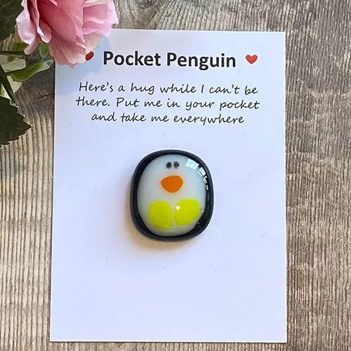 Un Pequeño Abrazo de Pingüino de Bolsillo, Mini Decoración de Animal Lindo Juguete Divertido de Abrazo de Bolsillo Pingüino para Alivio del Estrés