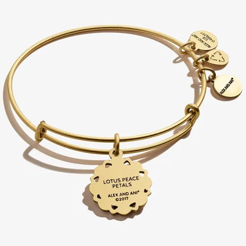 Miniatura 2 de Alex and Ani Path of Symbols - Brazalete expandible para mujer, diseño de pétalos de la paz de loto, acabado rafeeliano, de 2 a 3.5 pulgadas