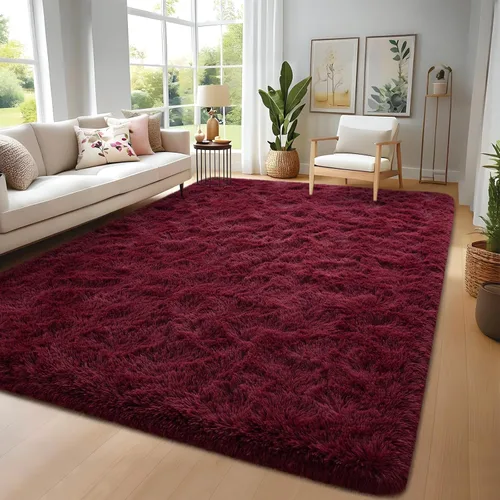 Miniatura 12 de Nuttumico Alfombras de Pasillo Suaves de 2x4 Pies para Dormitorio y Sala de Estar, Alfombra Mullida de Felpa, Alfombras de Área Antideslizantes Tie