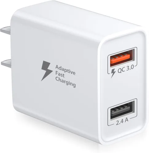 Miniatura 8 de Cargador de pared 3.0 de carga rápida rápida, Costyle 30 W, enchufe de pared USB de doble puerto, 5 V, 2.4 A, bloque de carga rápida de alta