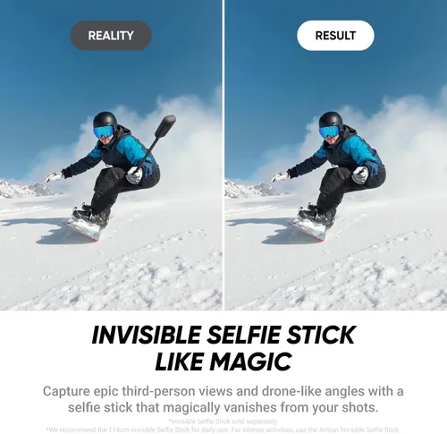 Miniatura 5 de Insta360 X4 Air Kit de inicio - Cámara 360 de 8K y 165g ligera, palo de selfie invisible, lentes reemplazables, dispara primero y enmarca después