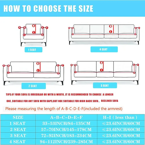 Miniatura 6 de Stretch Spandex Sofa Slipcovers,Loveseat Couches Covers with Skirt,Non Slip Soft Durable Removable Machine Washable T-Cushion Armchair Furniture