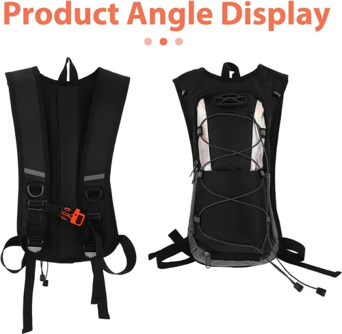 Miniatura 3 de Mochila compacta de depósito de agua con bolsa de agua de gran capacidad, correas de malla transpirable, múltiples compartimentos