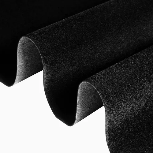 FunStick Hojas de tela de fieltro autoadhesivas de 15.8 x 240 pulgadas, tela de terciopelo negro para arte y manualidades, forro de cajón de