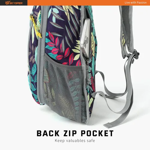 Miniatura 2 de SKYSPER Mochila Pequeña de Día 10L Mochila de Senderismo Plegable Ligera Mochila de Viaje de Día para Mujeres y Hombres Hoja