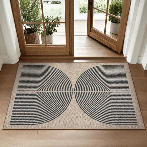 Miniatura 14 de Alfombra Moderna de Yute Fácil de Limpiar Arcoíris Lahome, 2x6 Alfombra de Pasillo Lavable para Cocina, Alfombras de Pasillo para Pasillos, Alfombra