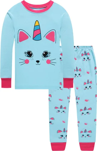 Miniatura 2 de Dolphin&Fish pijama suave para niños y niñas, 100% algodón, pijama de manga larga para niños