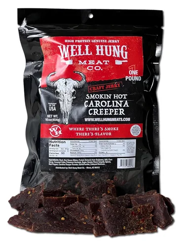 Miniatura 11 de Well Hung Meats Paquete de Muestra de 8 Unidades Carne Seca Artesanal de Res 8x2oz Bolsas Resellables