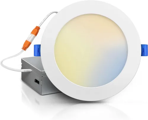 Miniatura 13 de ECOELER Iluminación LED empotrable de 6 pulgadas con caja de conexiones, 12 W, 1100 lm, 3000 K, luz de techo LED regulable, luces sin lata de alto
