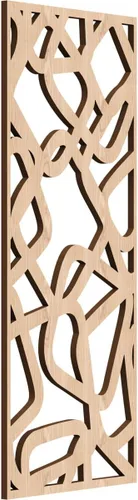 Miniatura 109 de Acme Paneles de pared decorativos de madera con calado, 9 3/8 pulgadas de ancho x 24 3/8 pulgadas de alto x 1/4 de alto, roble rojo