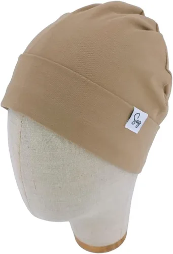Miniatura 195 de Gorro de punto para recién nacido, para niños y niñas, con forro de satén sedoso, gorro para niños pequeños