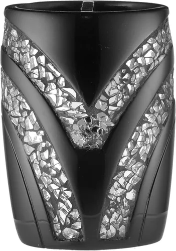 Miniatura 12 de Zahari Home Sinatra - Vaso de baño para cepillos de dientes y pasta de dientes, organizador de brochas de maquillaje, color negro