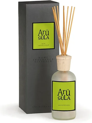 Archipelago Botanicals Difusor de varillas de rúcula | Incluye aceite de fragancia, tapa de madera decorativa y 10 varillas difusoras | Perfecto