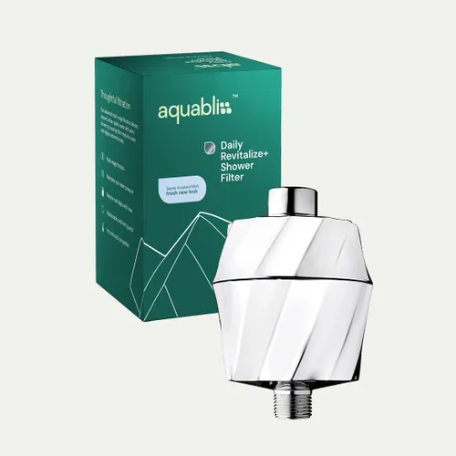 Miniatura 2 de AquaBliss Filtro de ducha revitalizante HD - Última filtración de alto rendimiento. 2x Vitamina C, minerales para cabello exuberante, piel y uñas