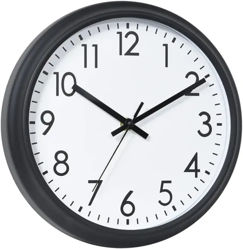 Miniatura 11 de Amosfun Reloj de pared silencioso redondo de 10 pulgadas con pilas Reloj de cuarzo para sala de estar dormitorio Negro