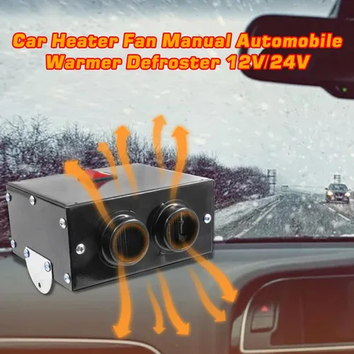 Miniatura 3 de Calentador de Coche - TOPMELON Descongeladores de Parabrisas Desempañador de Coche 12V 500W Calentador de Coche 2 en 1 Calentadores Portátiles