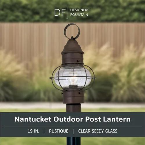 Miniatura 2 de Designers Fountain 1766-RT Nantucket - Farol de poste para exteriores, 10 pulgadas, Rustique