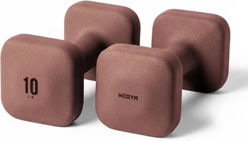 Miniatura 37 de WeGym SafeGrip Square Dumbbells with Anti Slip Handles, Aesthetic Free Weights for Home Workouts, Stable Design Prevents Rolling during Floor