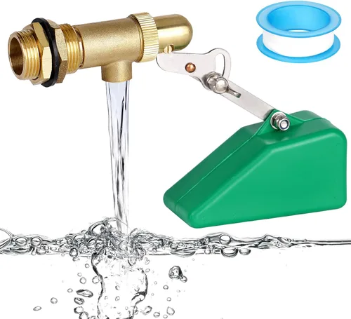 Válvula de flotador de 3/4 pulgadas, válvula de flotador de agua de latón para tanque de agua, válvula de bola flotante con brazo ajustable para