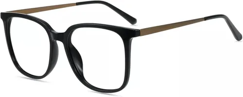 Firmoo - Gafas de bloqueo de luz azul de gran tamaño para mujeres/hombres, anteojos de computadora de marco cuadrado grande para pantallas