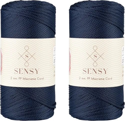 Miniatura 172 de Sensy Premium Cuerda de Poliéster de 2mm 251 Yardas Cuerda de Polipropileno 100% Cordón de Macramé 2mm Cordón para Bolsa de Ganchillo Cuerda