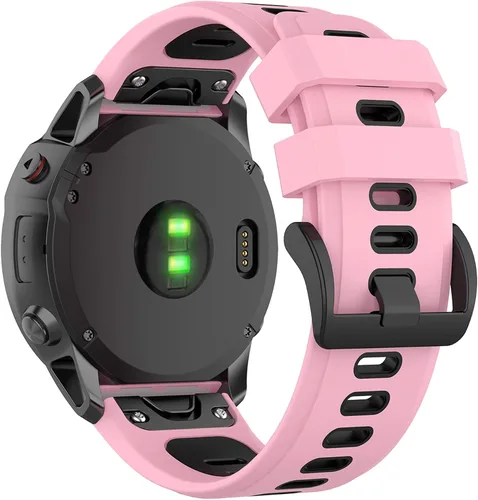 Miniatura 9 de Compatible con Garmin Fenix 6X Sapphire Band para mujeres y hombres, bandas de repuesto de silicona Quickfit de 0.86 pulgadas (1.024 in), correas