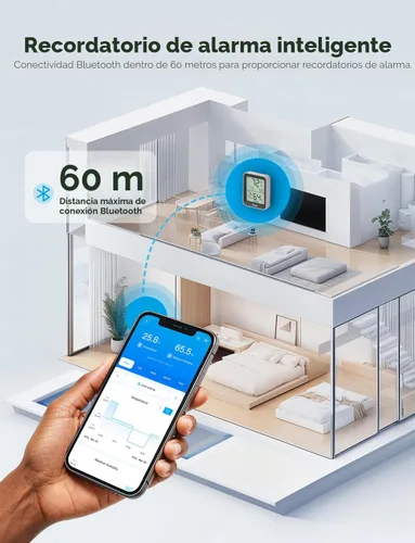 Miniatura 5 de Govee Higrómetro Digital Higrómetro Interior Termómetro de Habitación H5075, Medidor de Temperatura y Humedad Bluetooth con Control Remoto