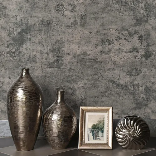Miniatura 3 de Papel tapiz de hormigón texturizado de 17.7 x 100 pulgadas, para despegar y pegar, grueso, gris mate, papel adhesivo industrial para encimeras