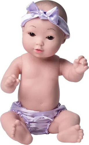 Miniatura 3 de Constructive Playthings Muñeca de bebé tierna de 12 pulgadas, asiática con manta, modelo: UNI-204