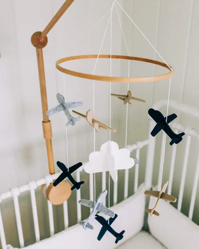 Miniatura 3 de Móvil para cuna de bebé – Móvil colgante de madera para cuna, decoración de guardería para niños y niñas, regalo perfecto para ducha