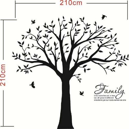 Miniatura 5 de Grant - Calcomanía de pared de árbol genealógico con familia como ramas en un árbol, calcomanía adhesiva con cita para decoración de sala de estar