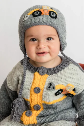 Miniatura 3 de Huggalugs Sombrero de punto para bebé y niño pequeño, gris