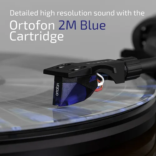 Miniatura 2 de Fluance RT84 - Tocadiscos de vinilo de alta fidelidad de referencia con cartucho azul Ortofon 2M, motor de control de velocidad, peso de récord