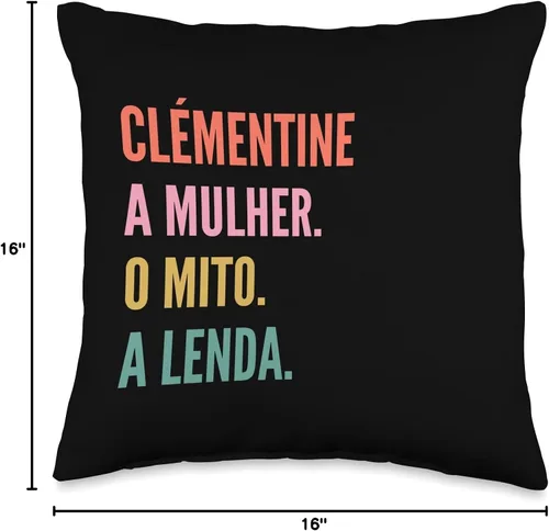 Miniatura 4 de Designs De Nomes Engraçados Para Mulher Divertida almohada portuguesa con diseño de primer nombre, 16 x 16 pulgadas, multicolor