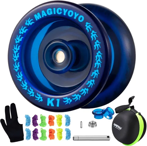 Magicyoyo - YoYo K1-Plus con bolsa Yoyo + 3 cuerdas y guante Yo-Yo de regalo, K1 Responsive nueva versión, Azul