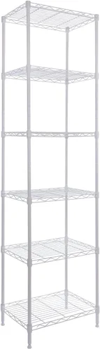 Miniatura 11 de GIOTORENT Estantería Metálica de Pie de 5 Niveles, Unidades de Estante de Alambre de Altura Ajustable, Rack de Exhibición para Lavandería Baño Gris