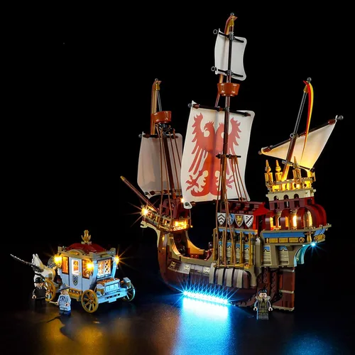 Miniatura 7 de Vaodest Luz LED para Lego 76422 Diagon Alley: Weasleys' Wizard Wheezes Set, diseño y configuración compatible con el modelo 76422